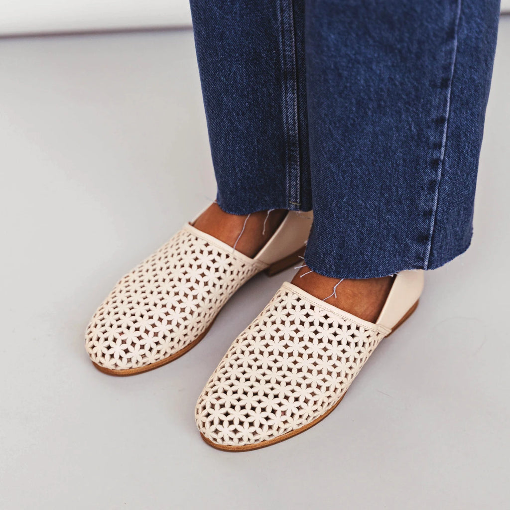 The At-Leisure Slip-On 2.0 Perforated Oat Milk