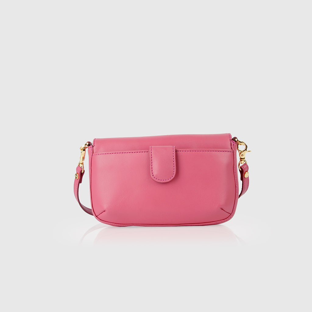 Fossil ryder satchel neon on sale pink