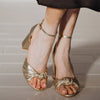 The Esther Heeled Sandal Champagne