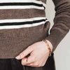 The Go-To Turtleneck Taupe Multistripe