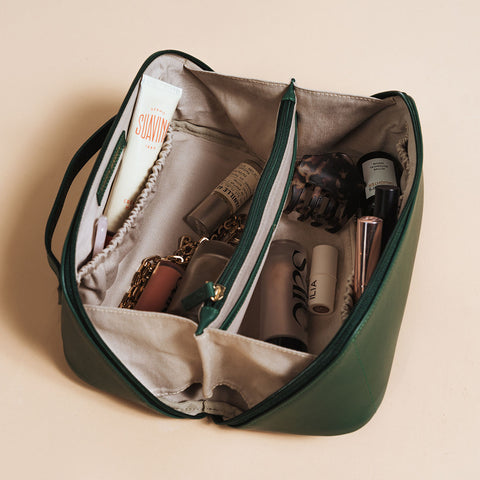 The Cosmetic Case Large Evergreen