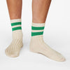 Le Bon Shoppe Her Varsity Socks Cream with Green