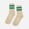 Le Bon Shoppe Her Varsity Socks Cream with Green