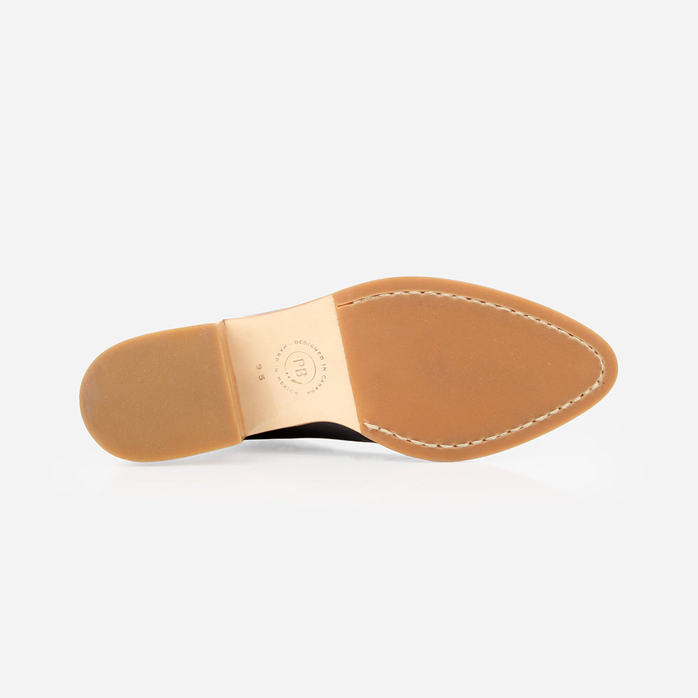 The Low Down Heeled Mule Biscotti Poppy Barley