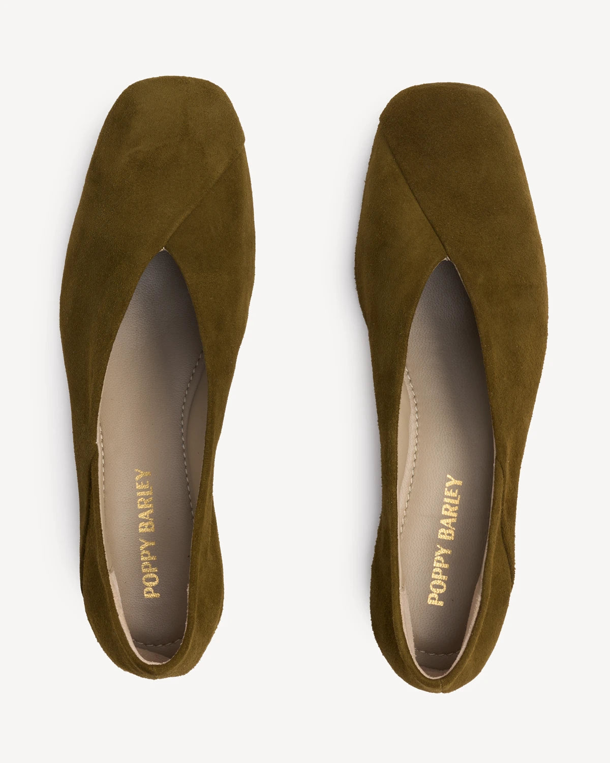 The Marché Flat Khaki Suede