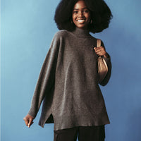 The Retreat ReSpun Mockneck Melange Grey