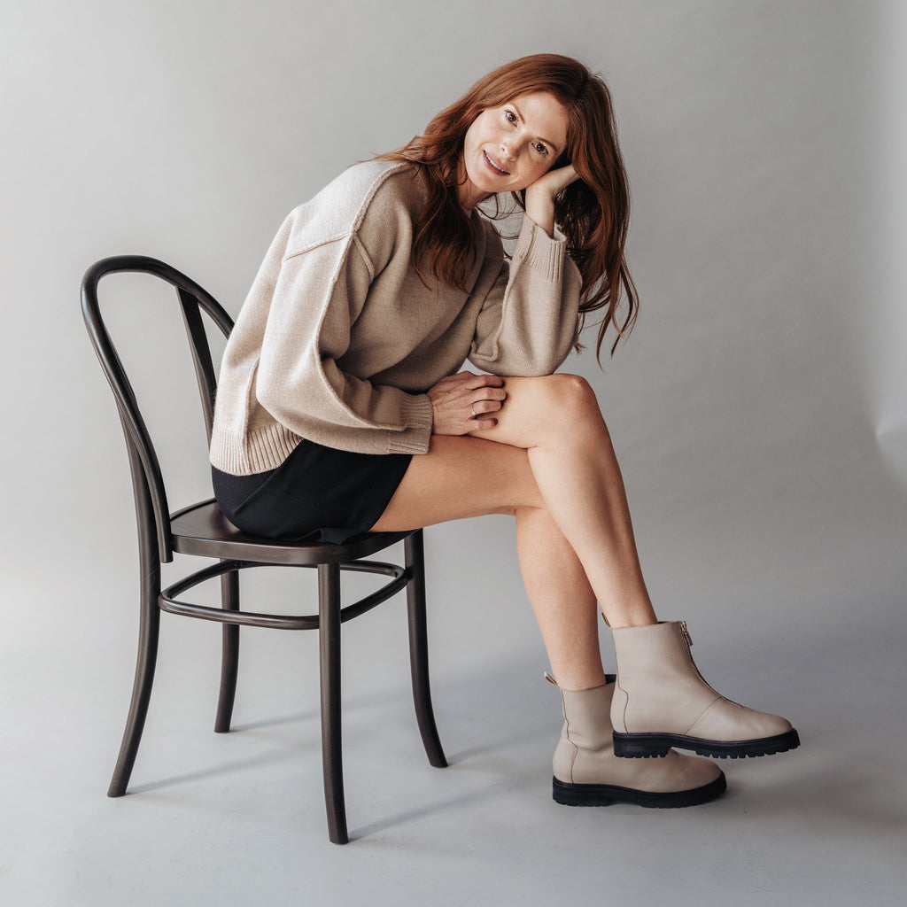 The Montreal Zip Boot Stone