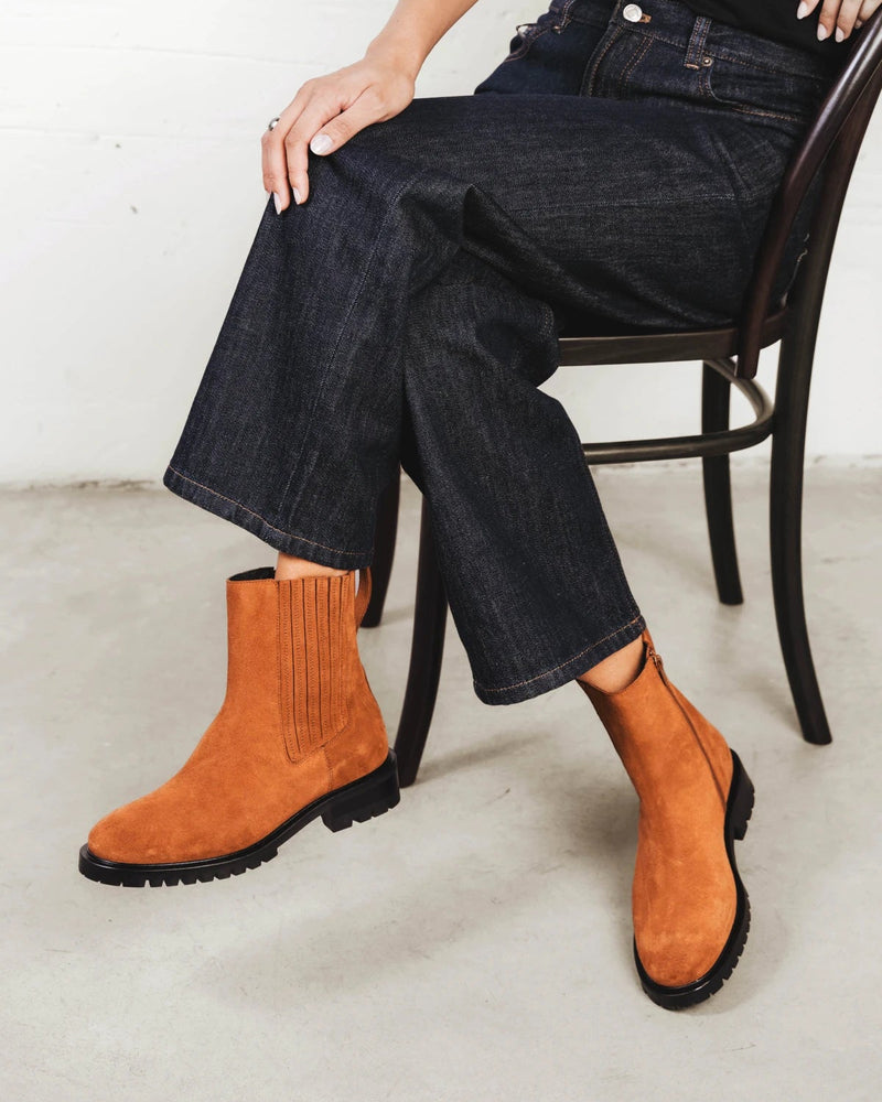 The Trestle Boot Brown Sugar Water Resistant Suede