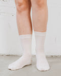 The Dressy Crew Sock Alabaster