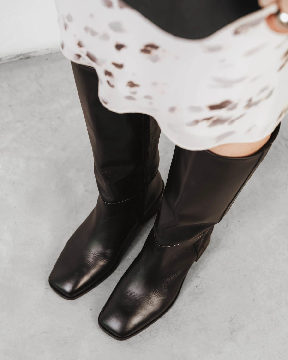The Twiggy Tall Boot Black