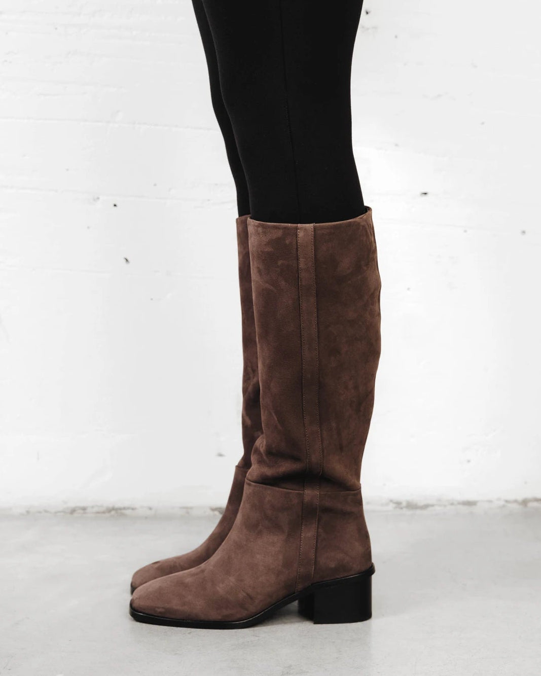 The Twiggy Tall Boot Chestnut Nubuck
