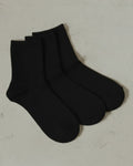 The Daily Mid Crew Sock Black 3-Pack