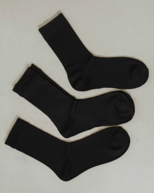 The Dressy Crew Sock Black 3-Pack