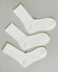The Dressy Crew Sock Alabaster 3-Pack