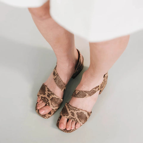 The Soirée Heeled Sandal Desert Snake