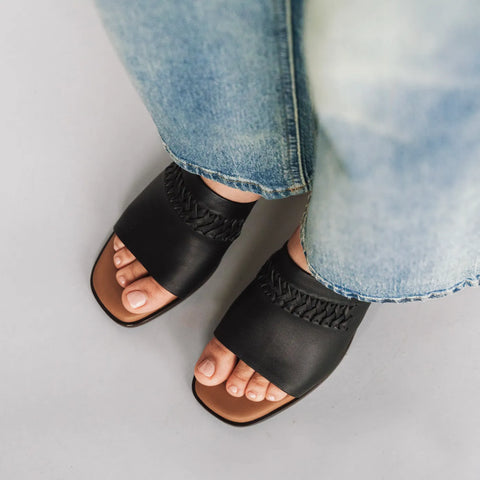 The Bohème Heeled Sandal Black