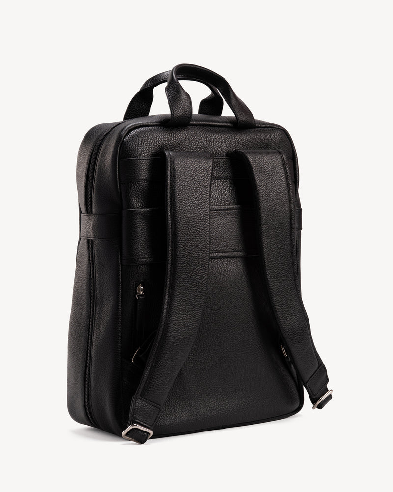The Refined Backpack Black | Leather Backpack