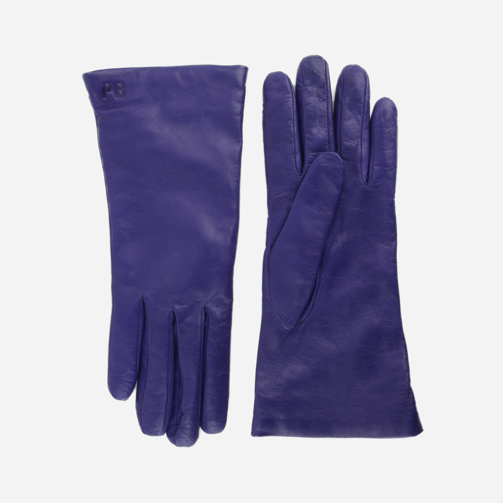 The Sleek Leather Glove Royal Blue