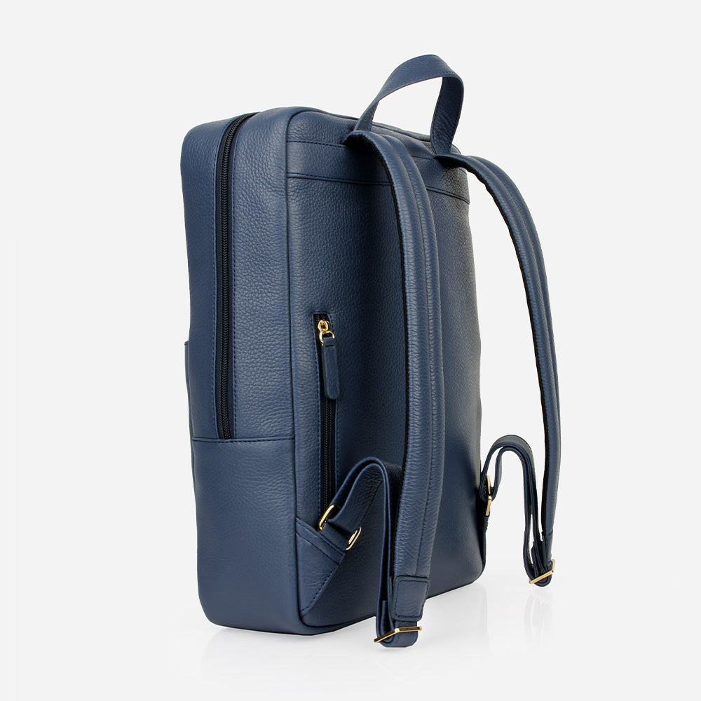 Navy leather outlet rucksack