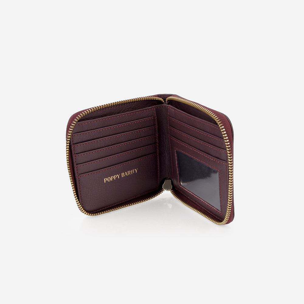 The Small Zip Around Wallet 2.0 Aubergine – Poppy Barley