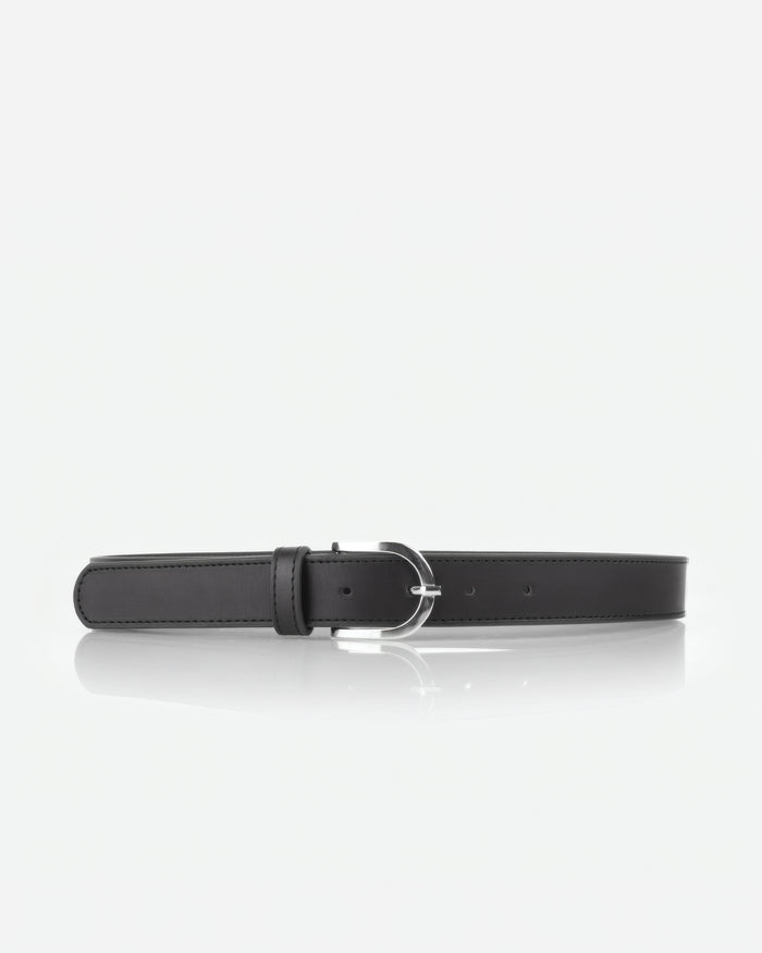 The Accent Belt Silver Black