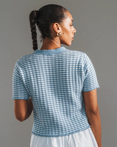 The Beach House Cardigan Sea Breeze Stripe