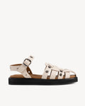 The Beachcomber Sandal Oat Milk and Silver
