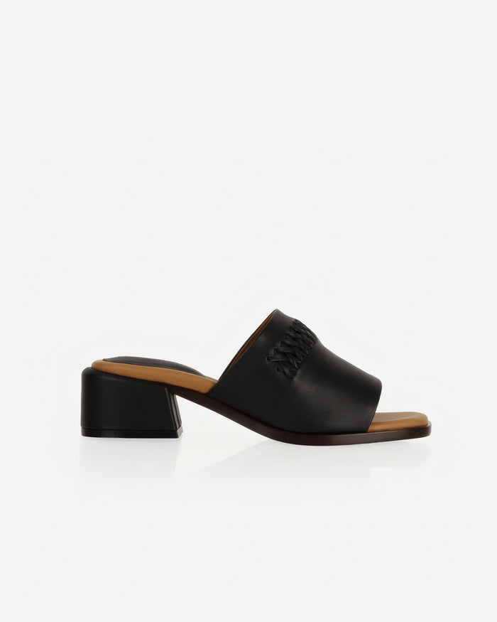 The Bohème Heeled Sandal Black