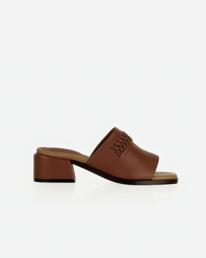 The Bohème Heeled Sandal Hazelnut