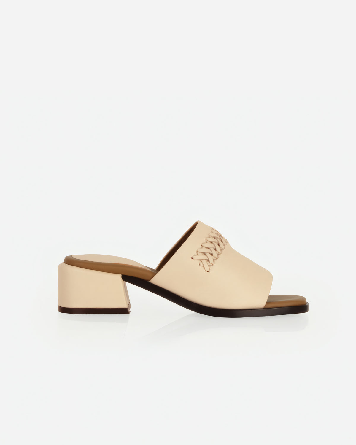 The Bohème Heeled Sandal Oat Milk