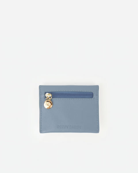 The Cardholder Faded Denim Micro Pebble