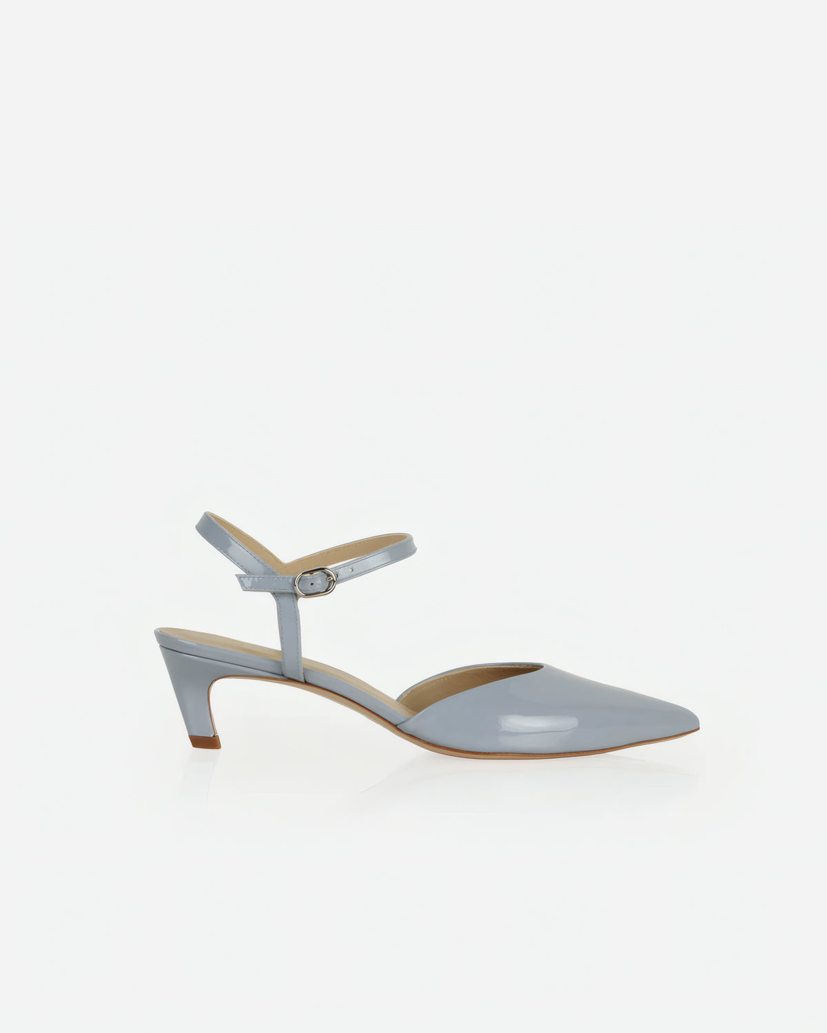 The Claire Kitten Heel Horizon Blue Patent