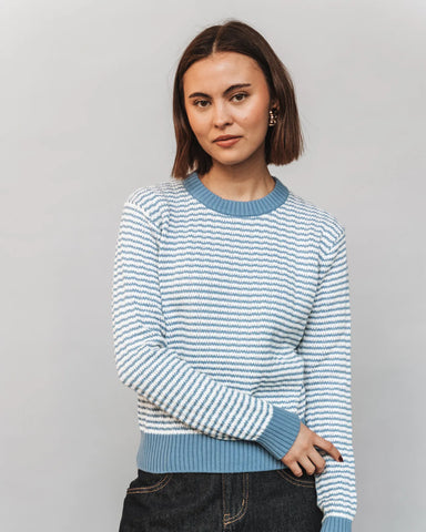 The Core Crewneck Sea Breeze Stripe