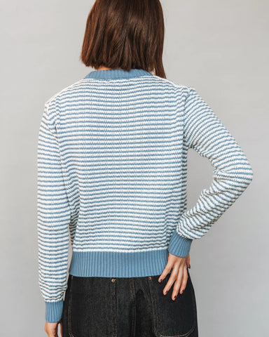 The Core Crewneck Sea Breeze Stripe