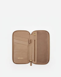 The Flying Solo Passport Holder Biscotti Micro Pebble