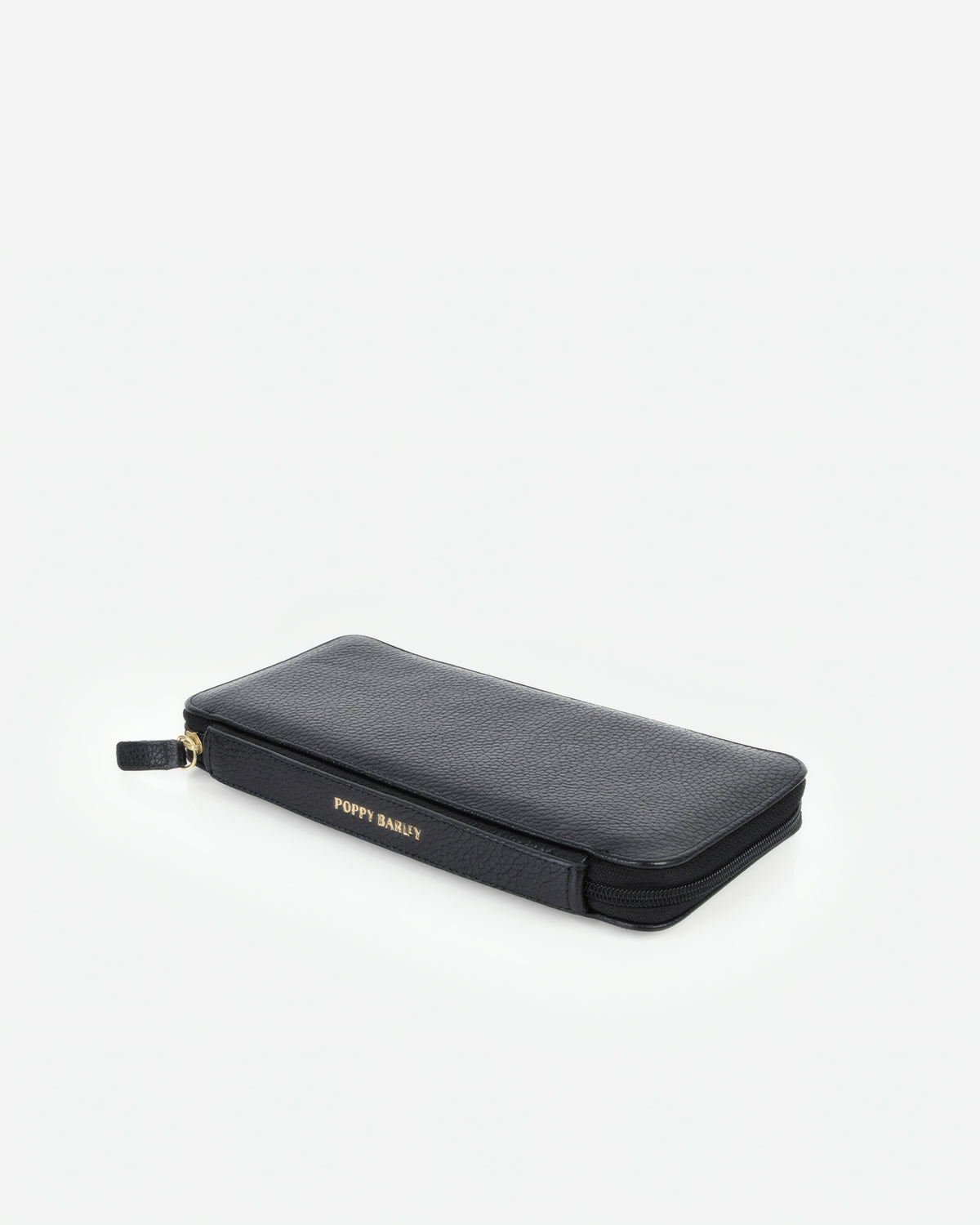 The Flying Solo Passport Holder Black Micro Pebble