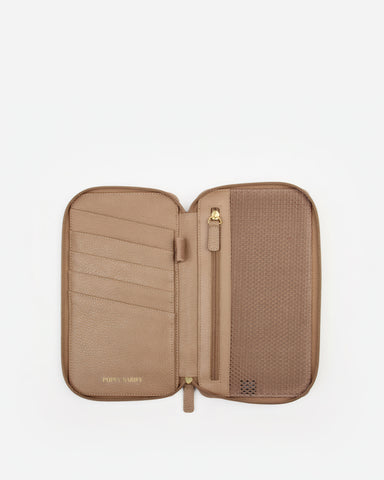 The Four Person Family Passport Holder Biscotti Micro Pebble