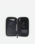 The Four Person Family Passport Holder Black Micro Pebble