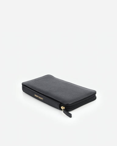 The Four Person Passport holder & Slim Luggage Tag Set Black