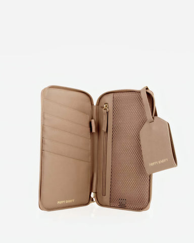 The Four Person Passport holder & Slim Luggage Tag Set Biscotti