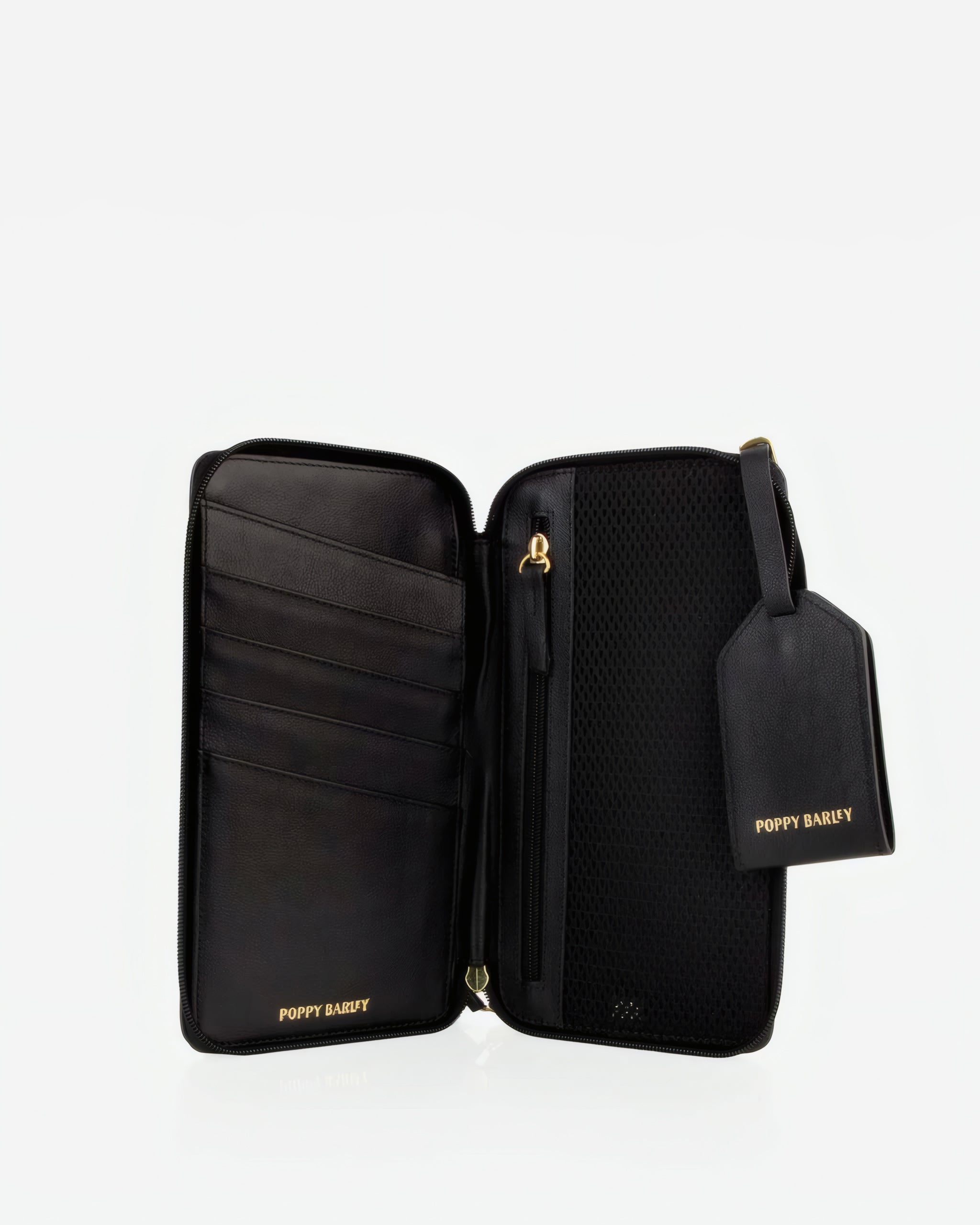 The Four Person Passport holder & Slim Luggage Tag Set Black