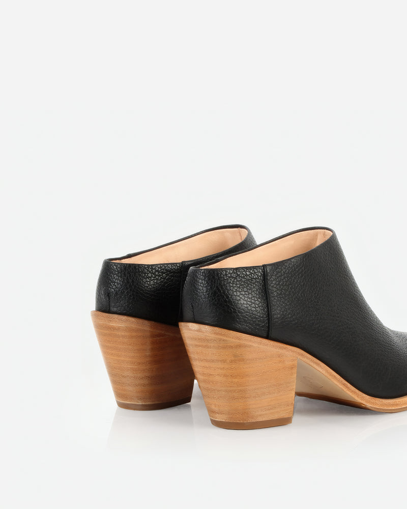 The Heeled Mule Black Pebble