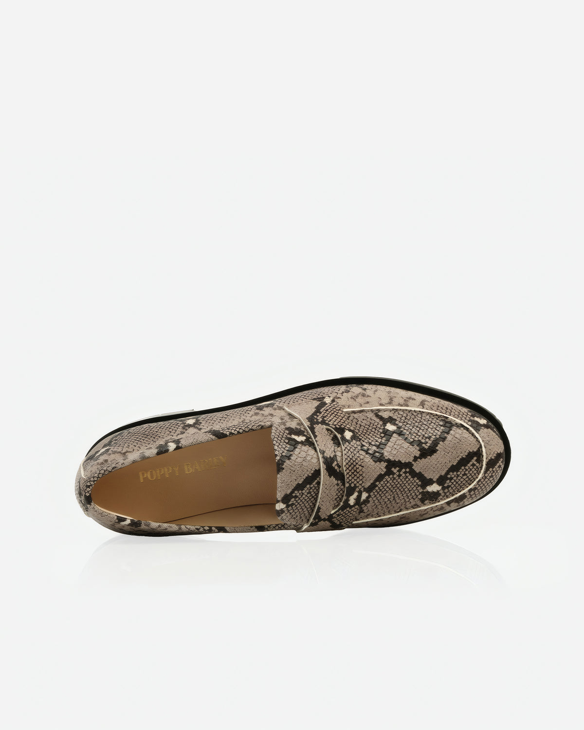 The Milan Loafer Taupe Snake
