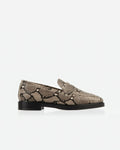The Milan Loafer Taupe Snake