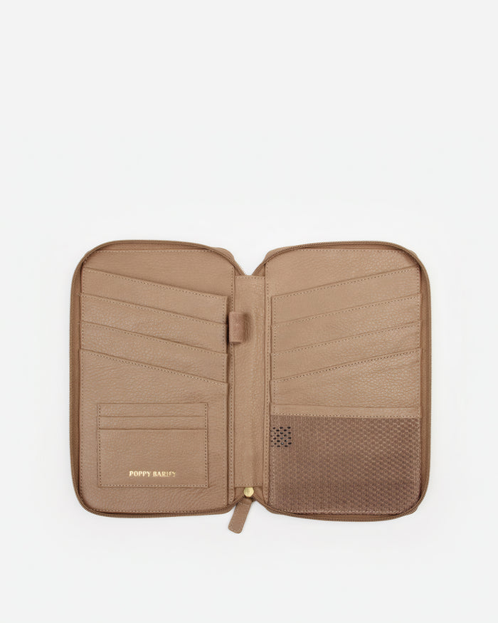 The Six Person Family Passport Holder Biscotti Micro Pebble