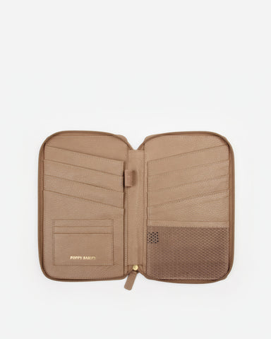 The Six Person Family Passport Holder Biscotti Micro Pebble