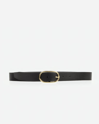 The Sleek Belt Gold Black