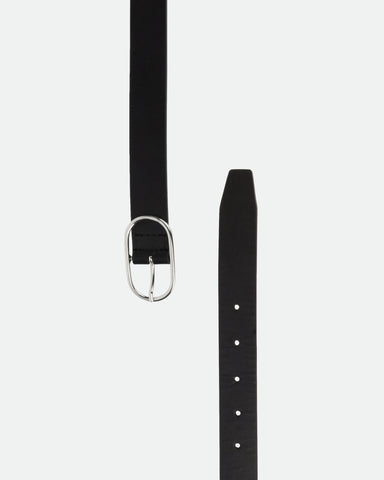 The Sleek Belt Silver Black