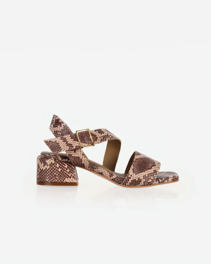 The Soirée Heeled Sandal Desert Snake