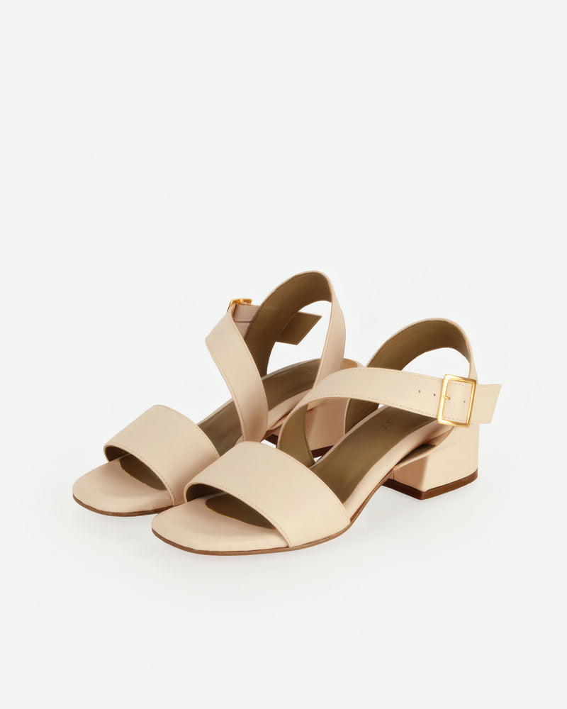 The Soirée Heeled Sandal Oat Milk